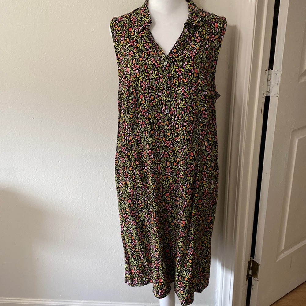 J jill sleeveless cotton dress size LP